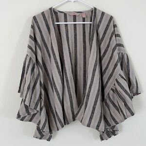 Laurie Felt Linen Blend Boho Open Cardigan